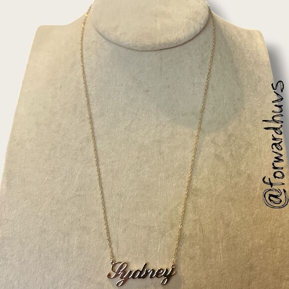 Bundle Sale 3 for $15 | “Sydney” Nameplate Necklace – 18” Chain with Extension - Picture 3 of 8